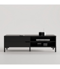 MUEBLE TV NEGRO CON PATA CONTEMPORÁNEA NEGRA Y TIRADOR WAVE