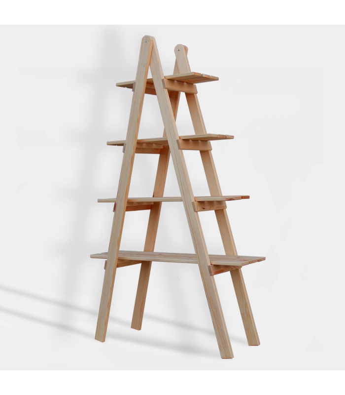 escalera decorativa xl madera pino crudo