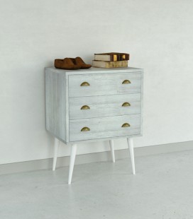 Limoux cómoda estrecha vintage color blanco rustik 60 cm