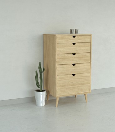 Lisse chifonier roble de 80 cm