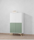 Perpiñán buffet blanco y verde té 80 cm