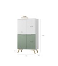 Medidas buffet Perpiñán blanco y verde té 80 cm