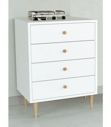 Wels cómoda 4 cajones Blanco 